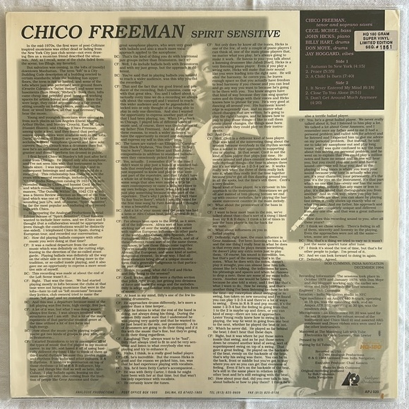 Vintage Vinyl - CHICO FREEMAN - SPIRIT SENSITIVE - Picture 2 of 4